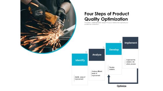 Four Steps Of Product Quality Optimization Ppt PowerPoint Presentation Inspiration Graphics Tutorials PDF Four Steps Of Product Quality Optimization Ppt PowerPoint Presentation Inspiration Graphics Tutorials PDF