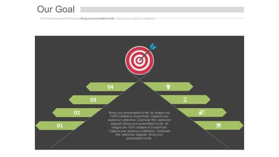 Four Steps Our Goal Infographic Design Powerpoint Slides Four Steps Our Goal Infographic Design Powerpoint Slides