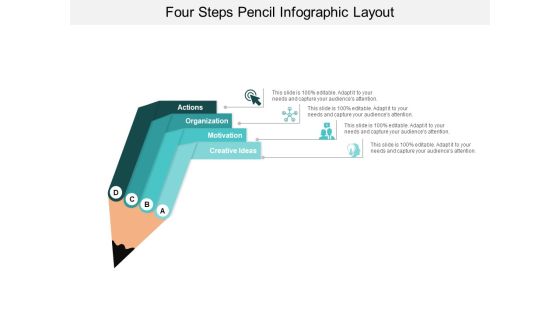 Four Steps Pencil Infographic Layout Ppt PowerPoint Presentation Show Themes