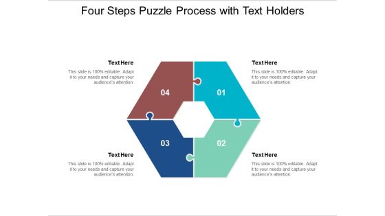 four steps puzzle process with text holders ppt powerpoint presentation portfolio slide four steps puzzle process with text holders ppt powerpoint presentation portfolio slide