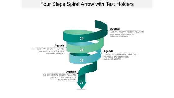 Four Steps Spiral Arrow With Text Holders Ppt Powerpoint Presentation Professional Styles Four Steps Spiral Arrow With Text Holders Ppt Powerpoint Presentation Professional Styles