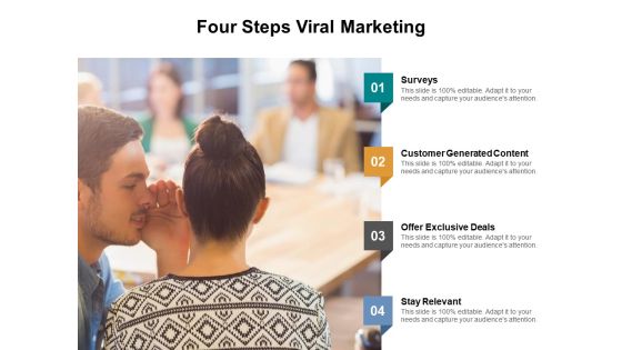 Four Steps Viral Marketing Ppt PowerPoint Presentation Ideas Backgrounds Four Steps Viral Marketing Ppt PowerPoint Presentation Ideas Backgrounds