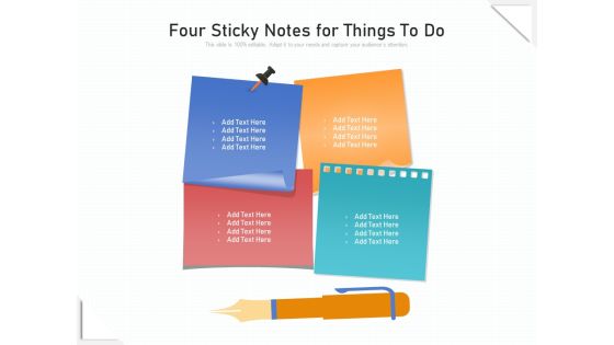 Four Sticky Notes For Things To Do Ppt PowerPoint Presentation Gallery Graphics Template PDF Four Sticky Notes For Things To Do Ppt PowerPoint Presentation Gallery Graphics Template PDF
