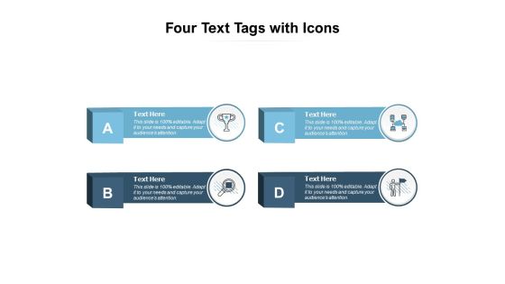 Four Text Tags With Icons Ppt PowerPoint Presentation File Demonstration Four Text Tags With Icons Ppt PowerPoint Presentation File Demonstration