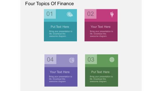 Four Topics Of Finance Powerpoint Template Four Topics Of Finance Powerpoint Template