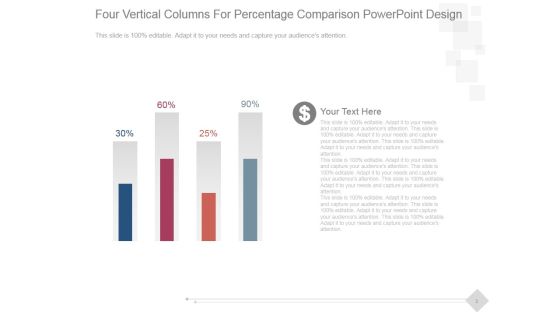 Four Vertical Columns For Percentage Comparison Ppt PowerPoint Presentation Introduction Four Vertical Columns For Percentage Comparison Ppt PowerPoint Presentation Introduction