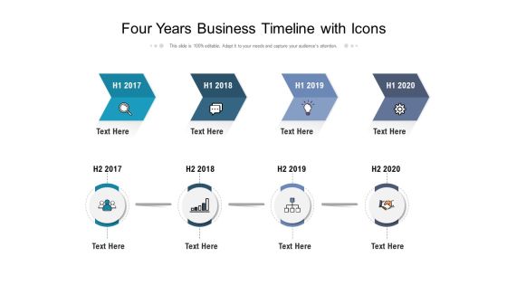 Four Years Business Timeline With Icons Ppt PowerPoint Presentation Infographics Slides PDF Four Years Business Timeline With Icons Ppt PowerPoint Presentation Infographics Slides PDF
