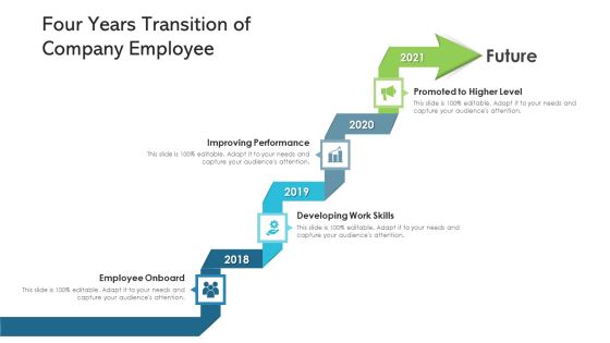 Four Years Transition Of Company Employee Ppt PowerPoint Presentation Icon Graphics Pictures PDF