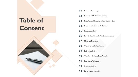 Freehold Property Business Plan Table Of Content Ppt Icon Deck PDF Freehold Property Business Plan Table Of Content Ppt Icon Deck PDF
