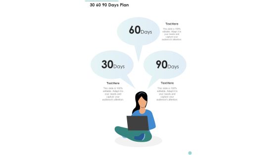 Freelance Proposal For Brand Publishing 30 60 90 Days Plan One Pager Sample Example Document Freelance Proposal For Brand Publishing 30 60 90 Days Plan One Pager Sample Example Document
