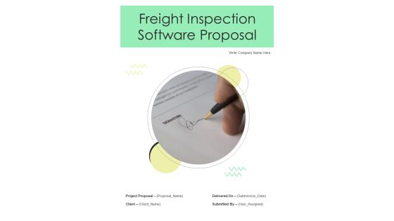 Freight Inspection Software Proposal Example Document Report Doc Pdf Ppt Freight Inspection Software Proposal Example Document Report Doc Pdf Ppt