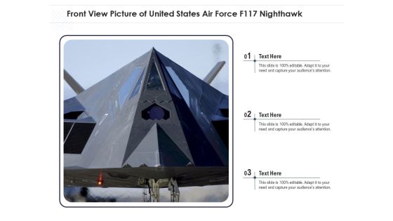 Front View Picture Of United States Air Force F117 Nighthawk Ppt PowerPoint Presentation Gallery Vector PDF Front View Picture Of United States Air Force F117 Nighthawk Ppt PowerPoint Presentation Gallery Vector PDF