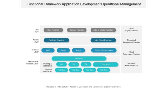 Functional Framework Application Development Operational Management Ppt Powerpoint Presentation Styles Icon