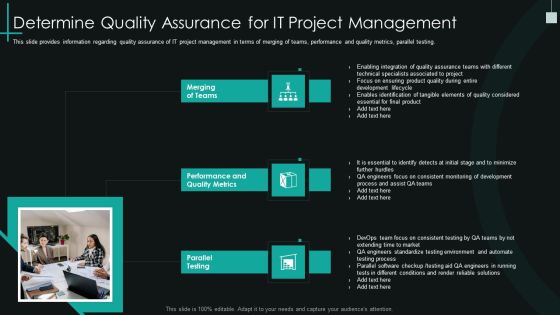 Fundamental PMP Elements Of IT Projects IT Determine Quality Assurance For It Project Management Ideas PDF