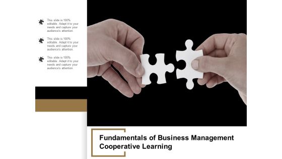 Fundamentals Of Business Management Cooperative Learning Ppt PowerPoint Presentation Slides Example