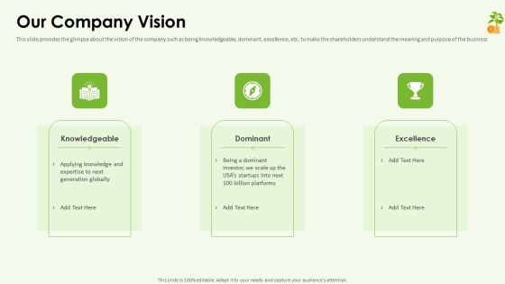Funding Pitch Deck Our Company Vision Ppt Show Microsoft PDF Funding Pitch Deck Our Company Vision Ppt Show Microsoft PDF