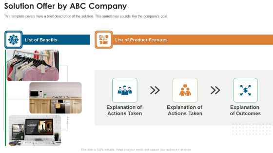 Fundraising Pitch Deck For Startups Solution Offer By ABC Company Clipart PDF