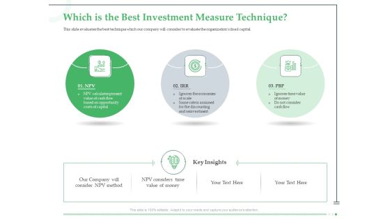 Funds Requisite Evaluation Which Is The Best Investment Measure Technique Template PDF Funds Requisite Evaluation Which Is The Best Investment Measure Technique Template PDF
