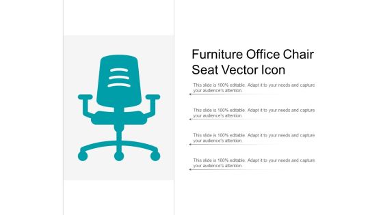 Furniture Office Chair Seat Vector Icon Ppt Powerpoint Presentation Professional Skills