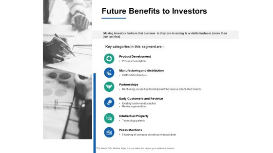 Future Benefits To Investors Product Development Ppt PowerPoint Presentation Infographics Skills Future Benefits To Investors Product Development Ppt PowerPoint Presentation Infographics Skills