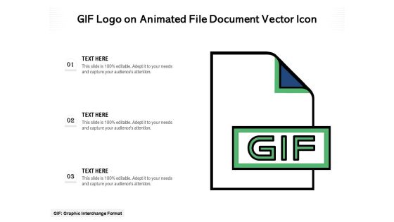 GIF Logo On Animated File Document Vector Icon Ppt PowerPoint Presentation Gallery Designs Download PDF