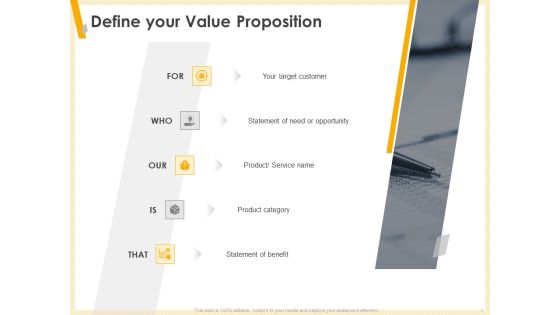 Gaining Product Market Solution Fit Define Your Value Proposition Ppt PowerPoint Presentation Infographics Templates PDF
