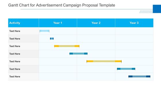 Gantt Chart For Advertisement Campaign Proposal Template Summary PDF Gantt Chart For Advertisement Campaign Proposal Template Summary PDF