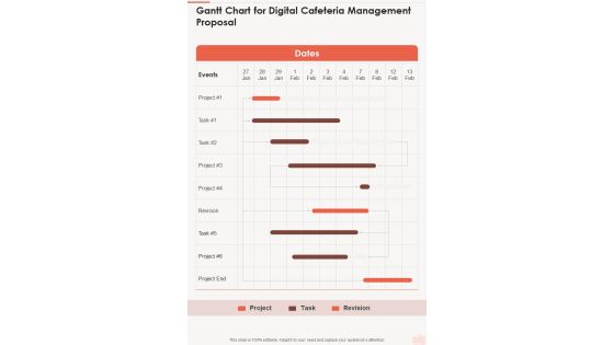 Gantt Chart For Digital Cafeteria Management Proposal One Pager Sample Example Document Gantt Chart For Digital Cafeteria Management Proposal One Pager Sample Example Document