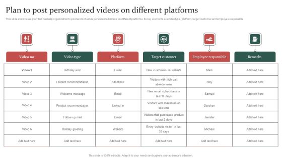 Gathering Customer Plan To Post Personalized Videos On Different Platforms Themes PDF Gathering Customer Plan To Post Personalized Videos On Different Platforms Themes PDF