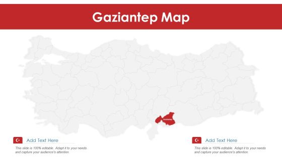 Gaziantep Map PowerPoint Presentation PPT Template PDF