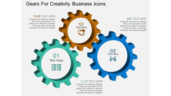 Gears For Creativity Business Icons Powerpoint Template Gears For Creativity Business Icons Powerpoint Template