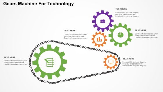 Gears Machine For Technology PowerPoint Template Gears Machine For Technology PowerPoint Template