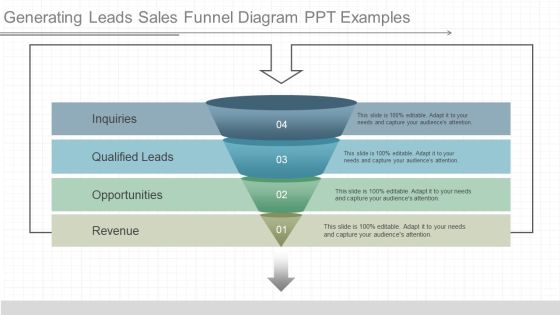 Generating Leads Sales Funnel Diagram Ppt Examples