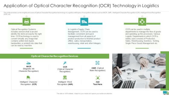 Generating Logistics Value Business Application Of Optical Character Recognition Ocr Technology In Logistics Graphics PDF Generating Logistics Value Business Application Of Optical Character Recognition Ocr Technology In Logistics Graphics PDF