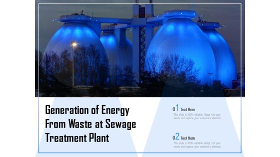 Generation Of Energy From Waste At Sewage Treatment Plant Ppt Professional PDF Generation Of Energy From Waste At Sewage Treatment Plant Ppt Professional PDF