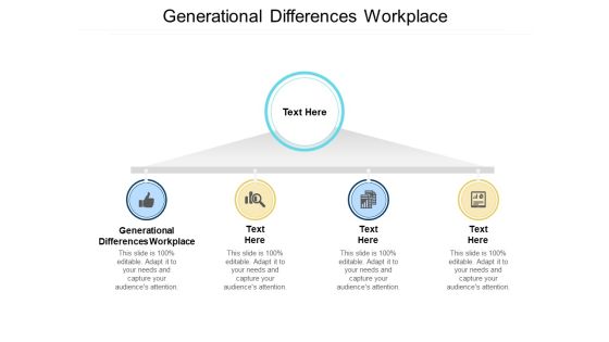 Generational Differences Workplace Ppt PowerPoint Presentation Model Summary Cpb