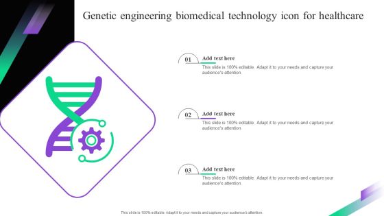 Genetic Engineering Biomedical Technology Icon For Healthcare Sample PDF Genetic Engineering Biomedical Technology Icon For Healthcare Sample PDF