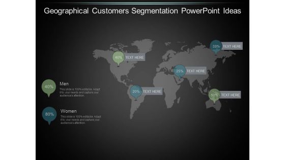 Geographical Customers Segmentation Powerpoint Ideas