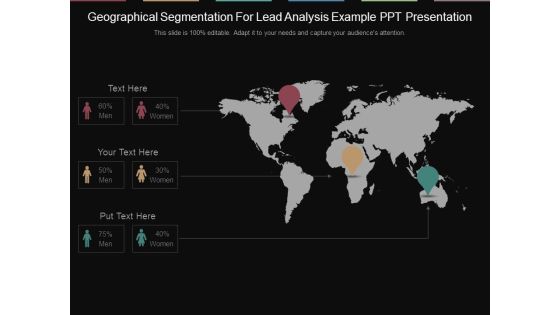 Geographical Segmentation For Lead Analysis Example Ppt Presentation