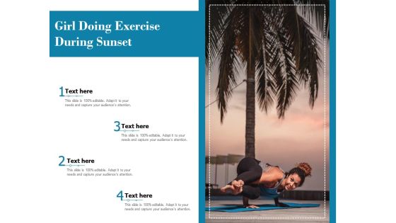 Girl Doing Exercise During Sunset Ppt PowerPoint Presentation Styles Visual Aids PDF Girl Doing Exercise During Sunset Ppt PowerPoint Presentation Styles Visual Aids PDF