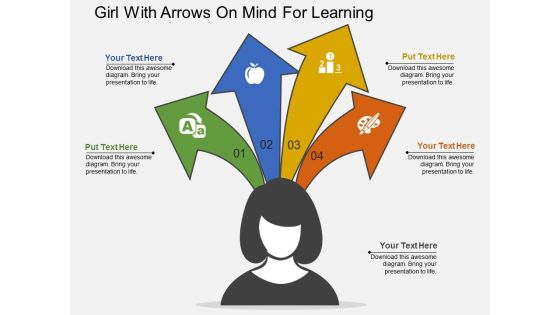 Girl With Arrows On Mind For Learning Powerpoint Templates Girl With Arrows On Mind For Learning Powerpoint Templates