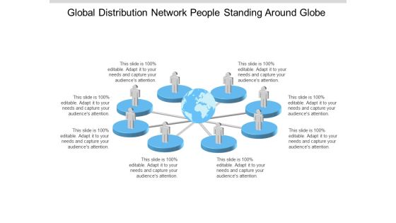 Global Distribution Network People Standing Around Globe Ppt Powerpoint Presentation Outline Outfit