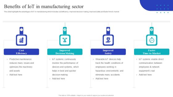 Global Internet Of Things In Manufacturing Benefits Of Iot In Manufacturing Sector Portrait PDF Global Internet Of Things In Manufacturing Benefits Of Iot In Manufacturing Sector Portrait PDF