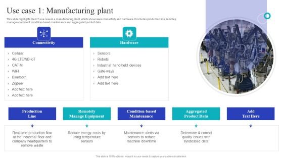 Global Internet Of Things In Manufacturing Use Case 1 Manufacturing Plant Introduction PDF Global Internet Of Things In Manufacturing Use Case 1 Manufacturing Plant Introduction PDF
