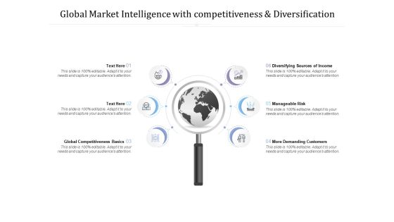 Global Market Intelligence With Competitiveness And Diversification Ppt PowerPoint Presentation Icon Designs Download Global Market Intelligence With Competitiveness And Diversification Ppt PowerPoint Presentation Icon Designs Download