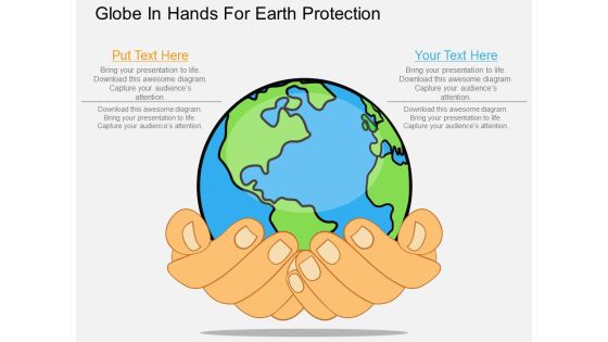 Globe In Hands For Earth Protection Powerpoint Template Globe In Hands For Earth Protection Powerpoint Template
