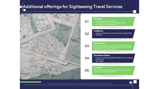 Globetrotting Tour Additional Offerings For Sightseeing Travel Services Ppt PowerPoint Presentation Styles Mockup PDF Globetrotting Tour Additional Offerings For Sightseeing Travel Services Ppt PowerPoint Presentation Styles Mockup PDF