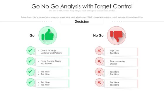 Go No Go Analysis With Target Control Ppt Slides Summary PDF Go No Go Analysis With Target Control Ppt Slides Summary PDF