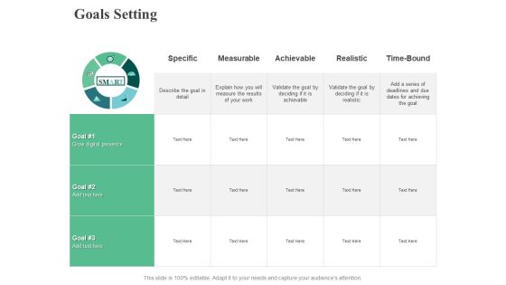 Goals Setting Measurable Ppt PowerPoint Presentation Icon Background Images