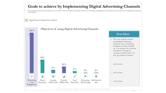 Goals To Achieve By Implementing Digital Advertising Channels Ppt Ideas Example PDF Goals To Achieve By Implementing Digital Advertising Channels Ppt Ideas Example PDF